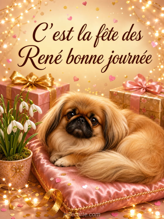 Carte bonne fête René