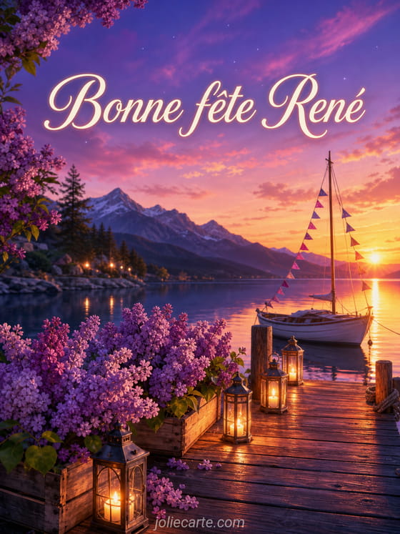 Carte bonne fête René