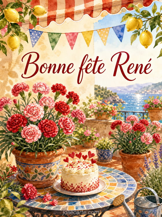 Carte bonne fête René