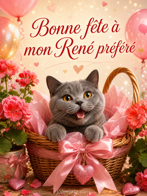 Carte bonne fête René