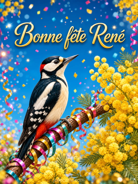 Carte bonne fête René