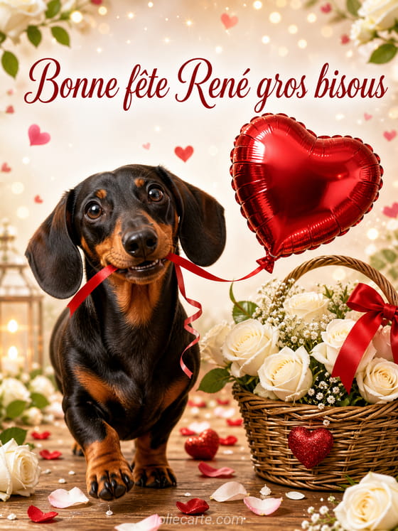 Carte bonne fête René