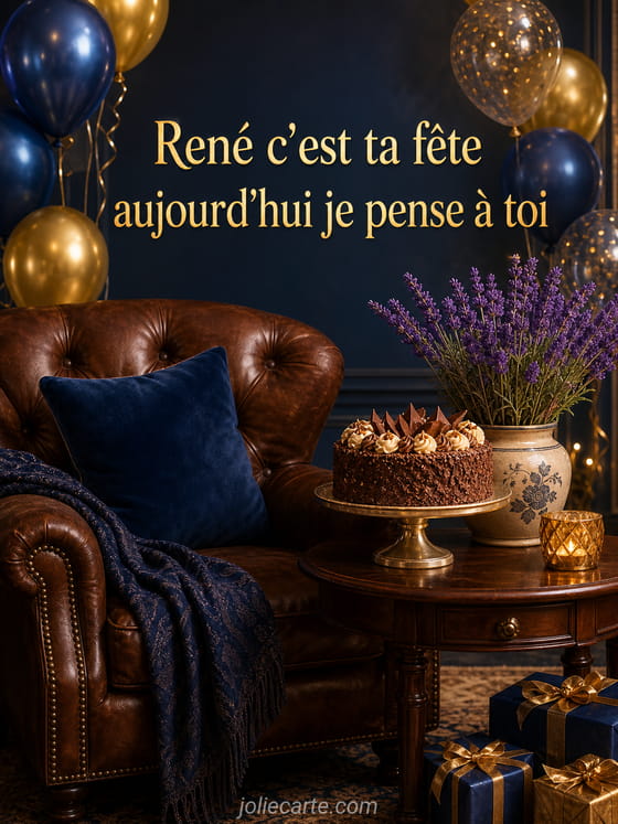 Carte bonne fête René