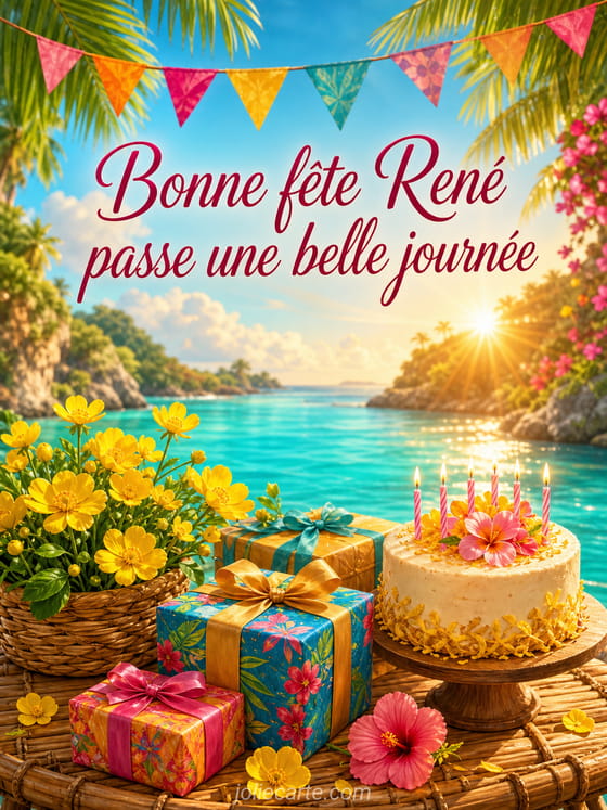 Carte bonne fête René