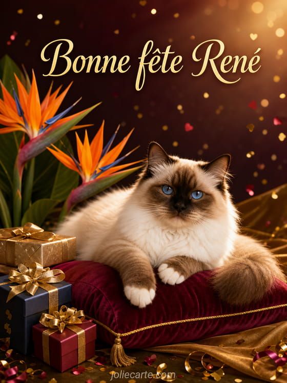 Carte bonne fête René