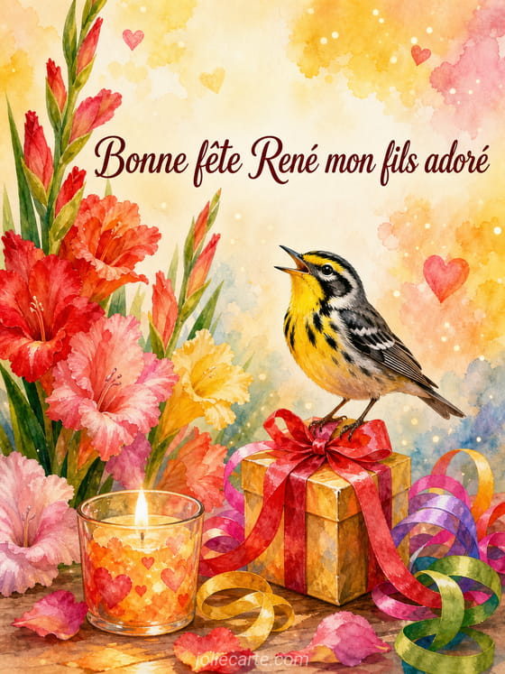 Carte bonne fête René
