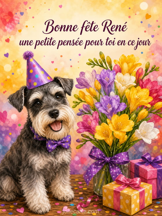 Carte bonne fête René