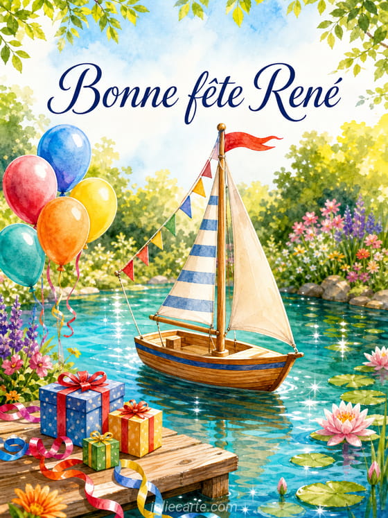 Carte bonne fête René