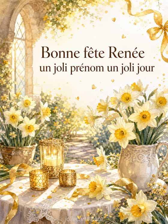 Carte bonne fĂȘte RenĂ©e