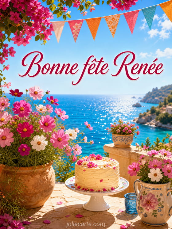 Carte bonne fĂȘte RenĂ©e