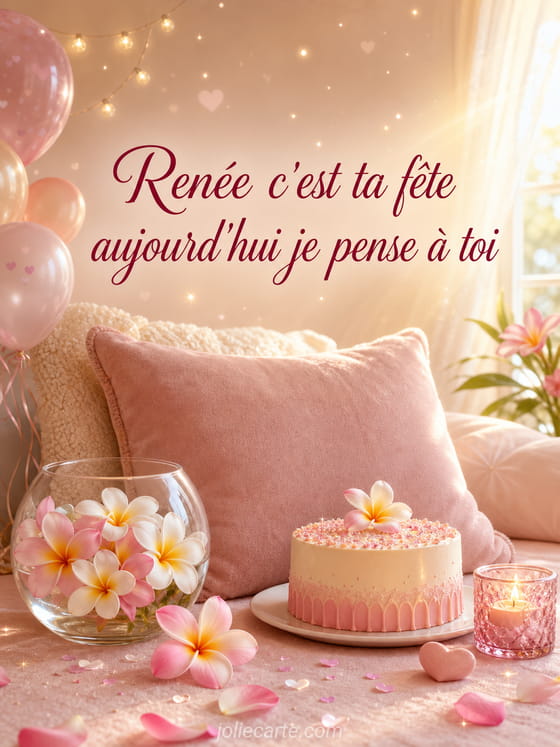 Carte bonne fĂȘte RenĂ©e