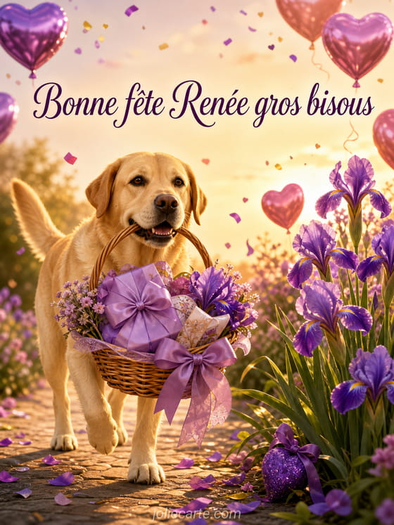 Carte bonne fĂȘte RenĂ©e