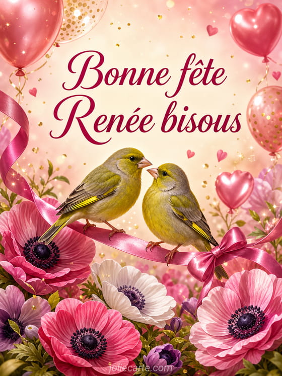 Carte bonne fĂȘte RenĂ©e