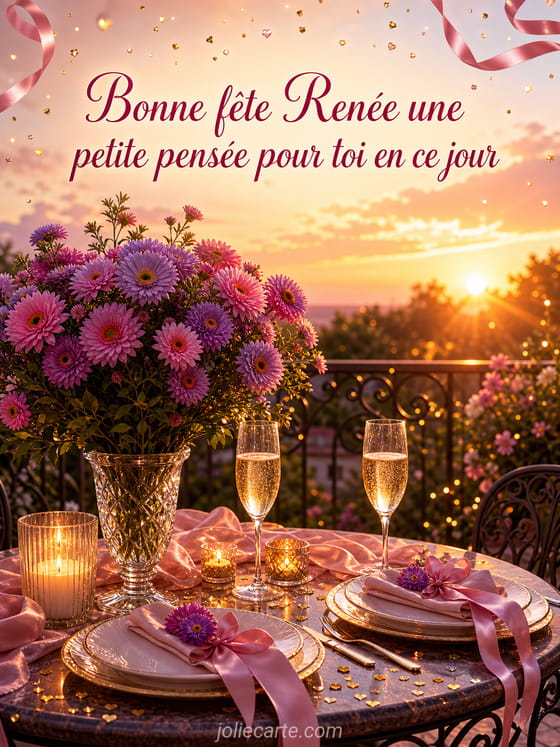 Carte bonne fĂȘte RenĂ©e