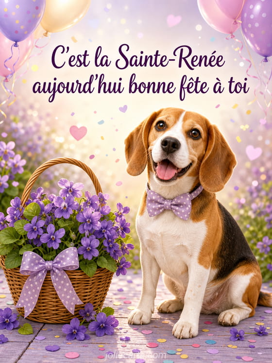 Carte bonne fĂȘte RenĂ©e