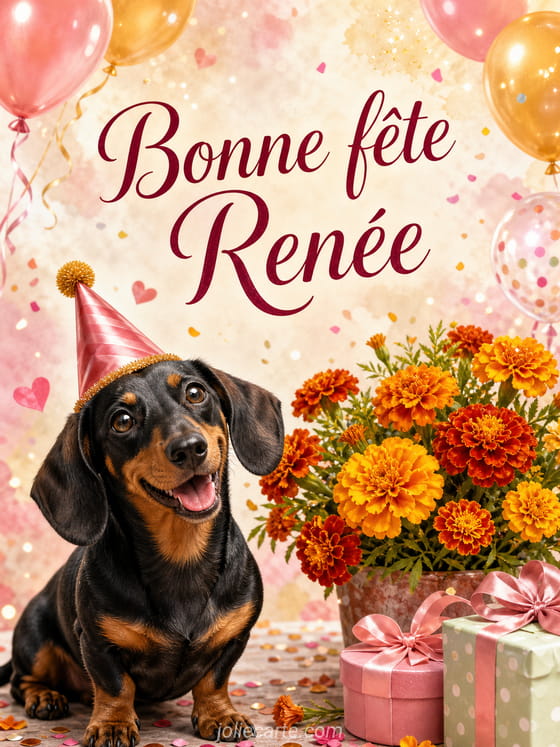 Carte bonne fĂȘte RenĂ©e