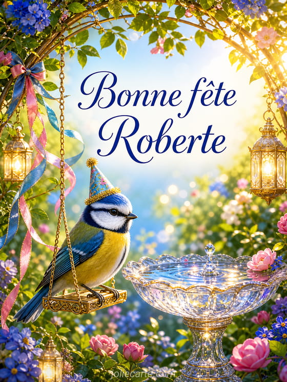 Carte bonne fĂȘte Roberte