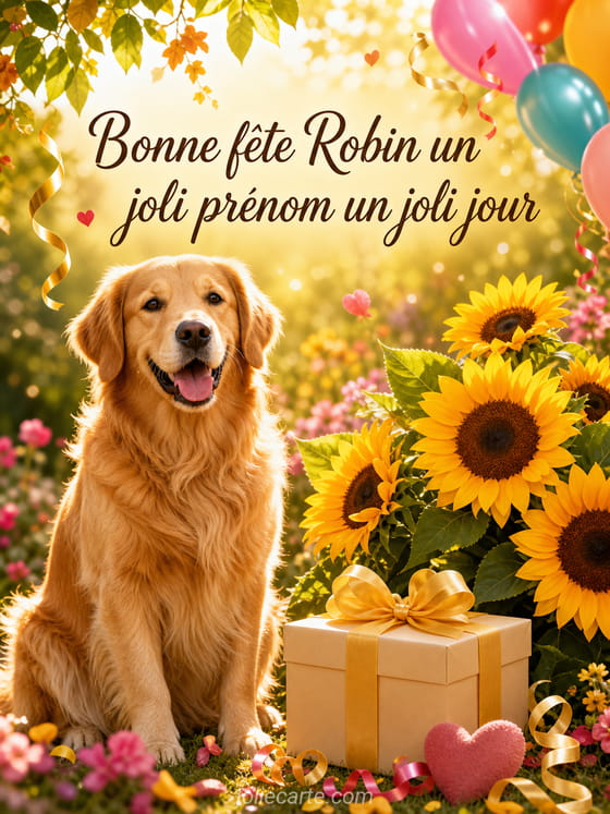 Carte bonne fĂȘte Robin