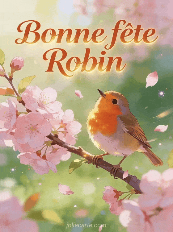 Bonne fête Robin - Robin image bonne fete gratuite