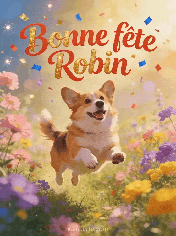 Bonne fête Robin - Robin gif bonne fete gratuit