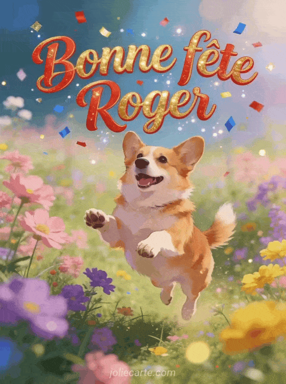 Bonne fête Roger - Roger gif bonne fete gratuit