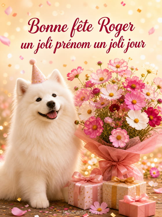 Carte bonne fête Roger
