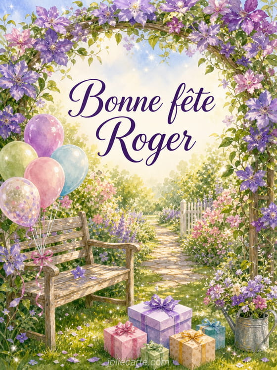 Carte bonne fête Roger