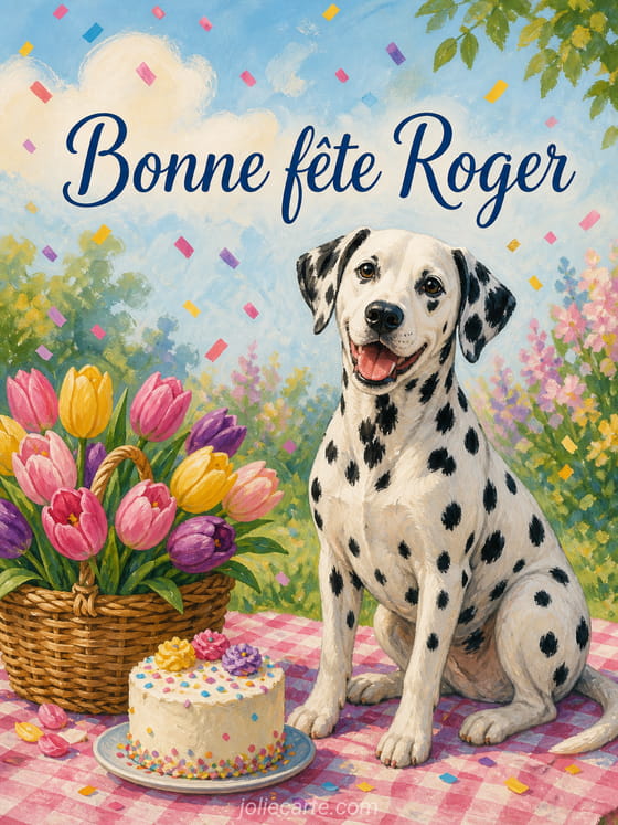 Carte bonne fête Roger