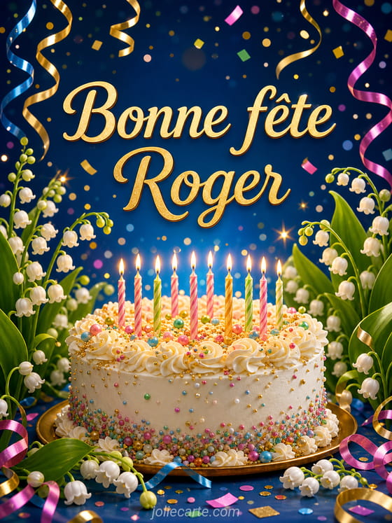 Carte bonne fête Roger