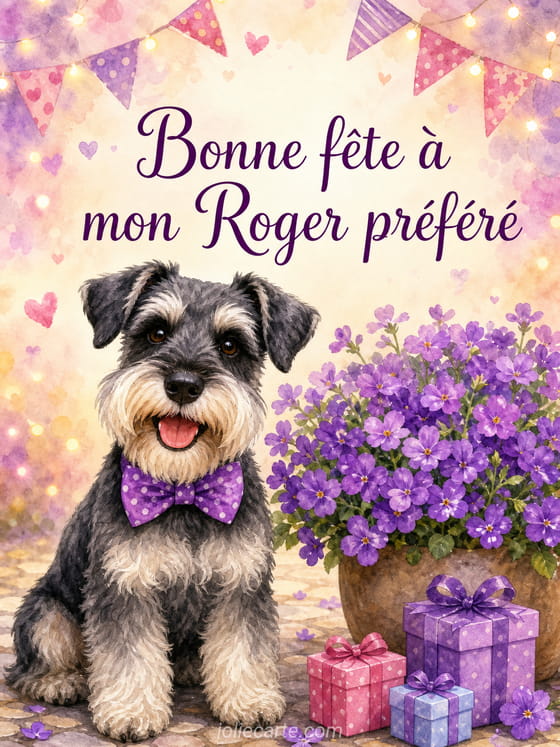 Carte bonne fête Roger