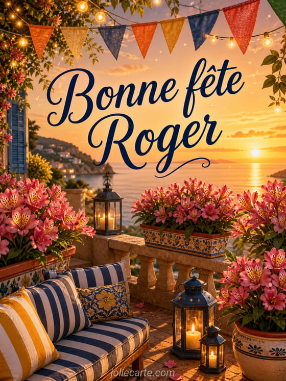 Carte bonne fête Roger