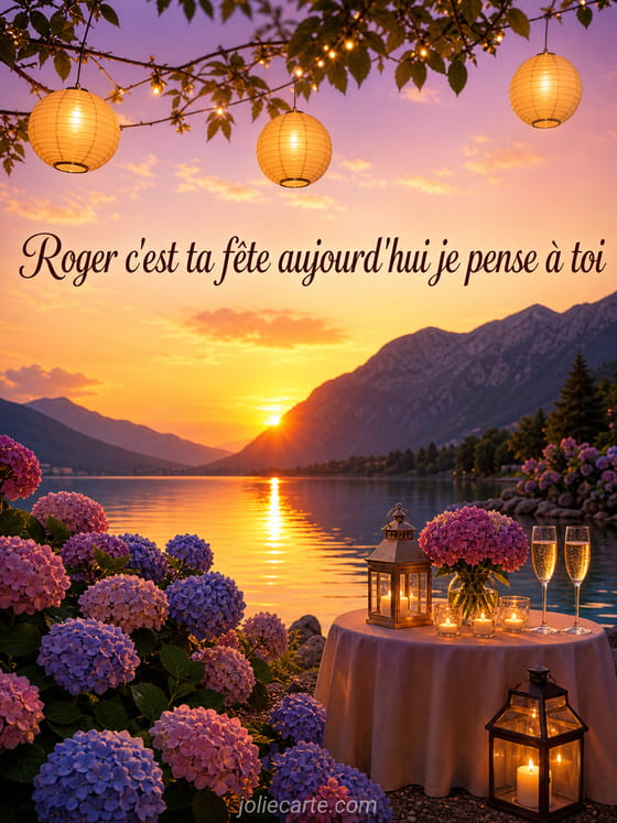 Carte bonne fête Roger