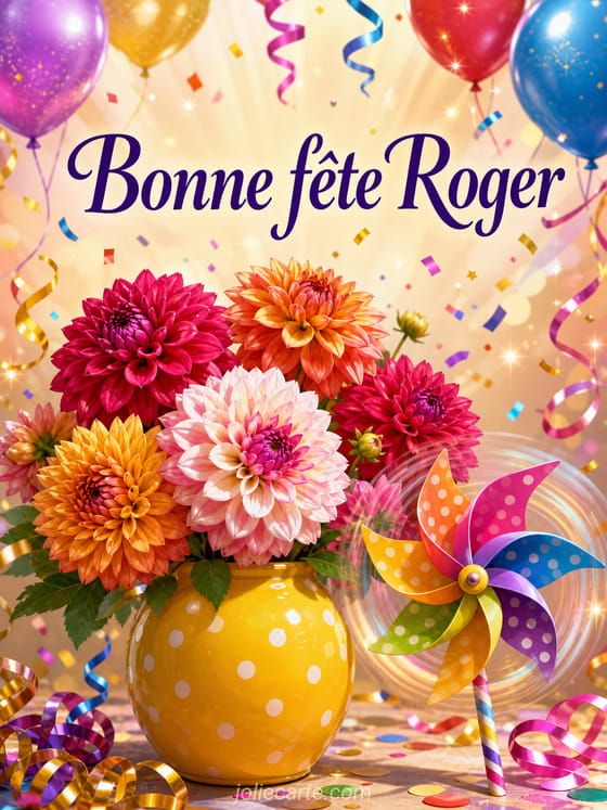 Carte bonne fête Roger