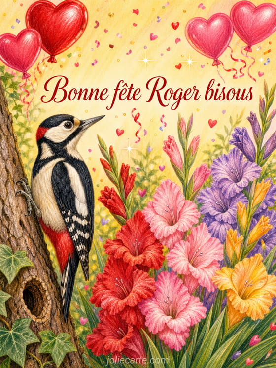Carte bonne fête Roger
