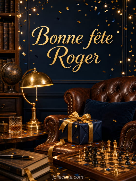 Carte bonne fête Roger