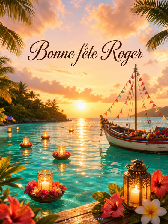 Carte bonne fête Roger