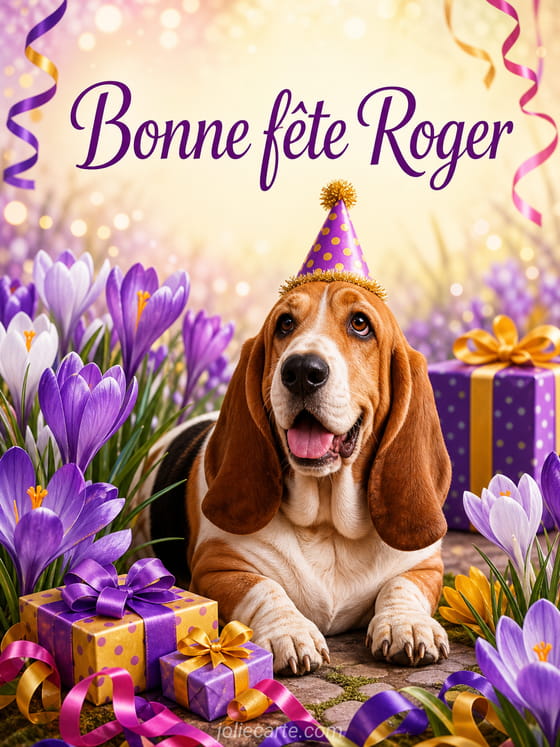 Carte bonne fête Roger
