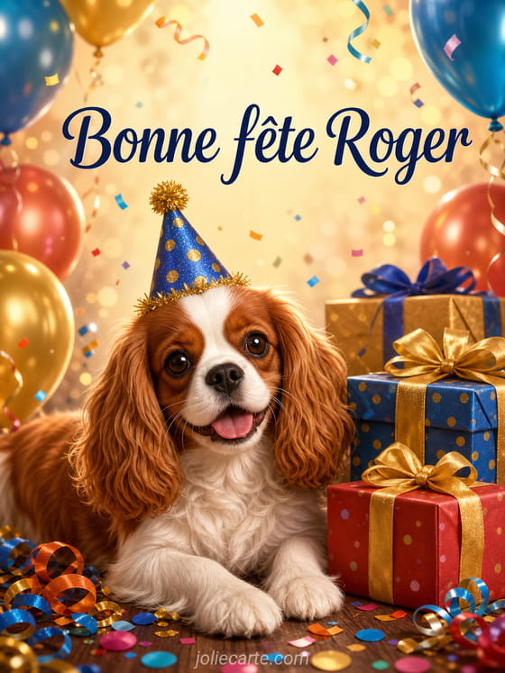 Carte bonne fête Roger