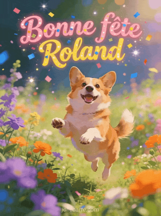 Bonne fête Roland - Roland gif bonne fete gratuit