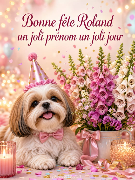 Carte bonne fête Roland