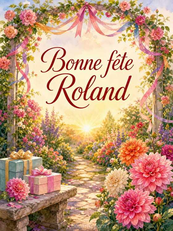 Carte bonne fête Roland