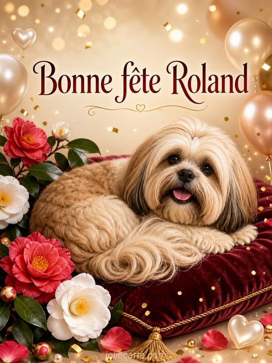 Carte bonne fête Roland