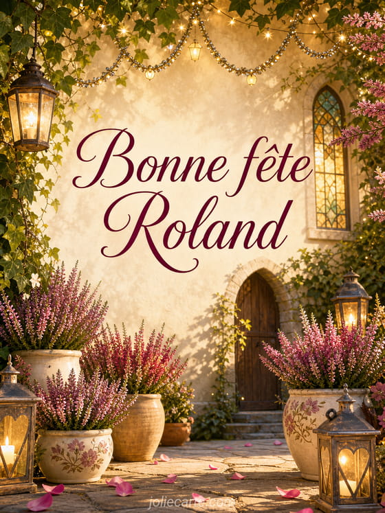 Carte bonne fête Roland