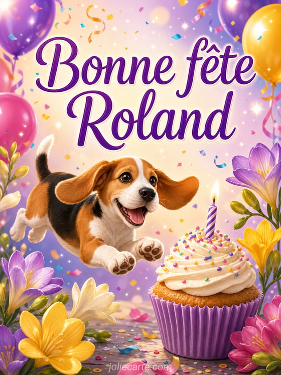 Carte bonne fête Roland