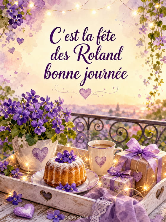 Carte bonne fête Roland