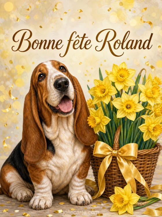 Carte bonne fête Roland