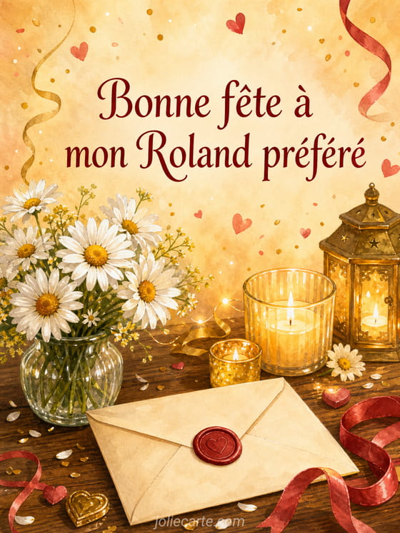Carte bonne fête Roland