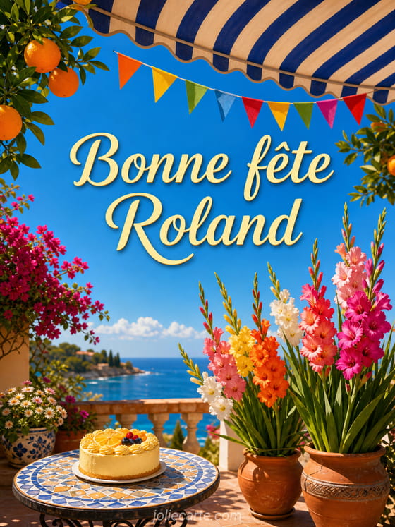 Carte bonne fête Roland