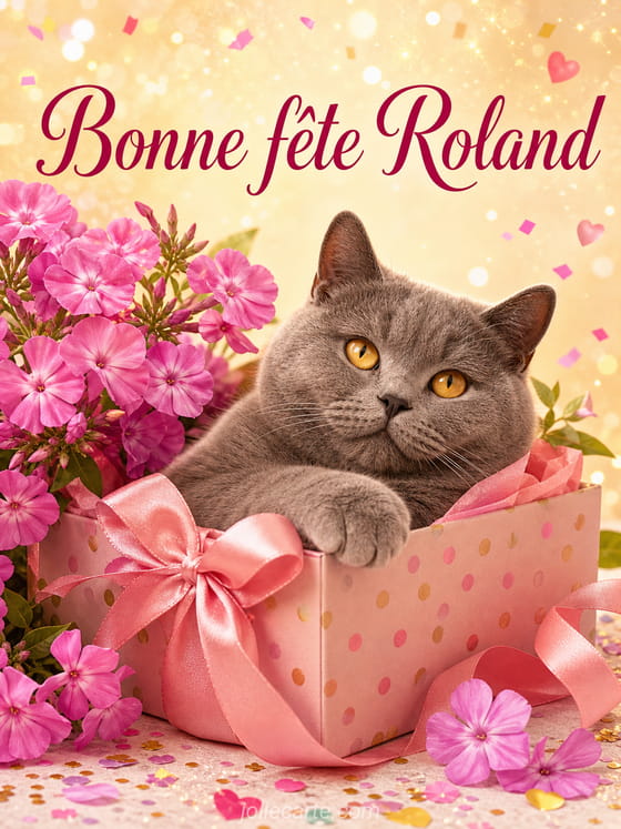 Carte bonne fête Roland