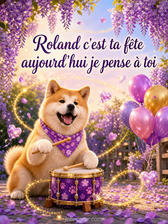Carte bonne fête Roland